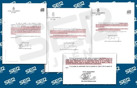 Arriba los tres documentos firmados por Javier Márquez en 2012, similares al de abajo firmado por Rosa Cárdenas y por el que está siendo investigada en el caso Matinsreg.