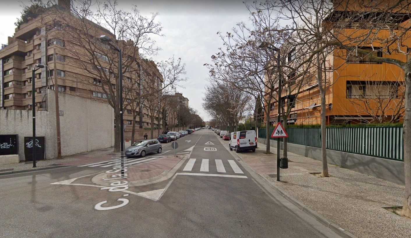 Calle Sagrada Familia, en el barrio de Casablanca de Zaragoza