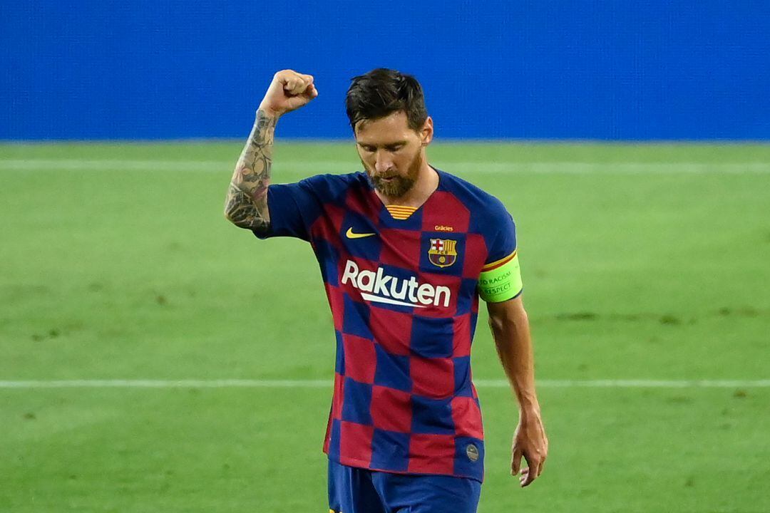 Messi celebra el segundo gol del conjunto azulgrana.