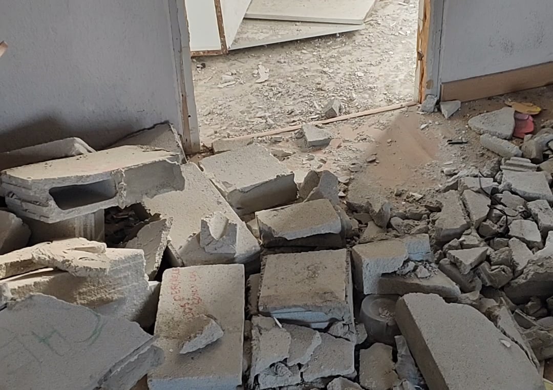 Escombros en las viviendas
