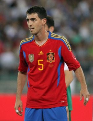 Iraola con la camiseta de la selección española.