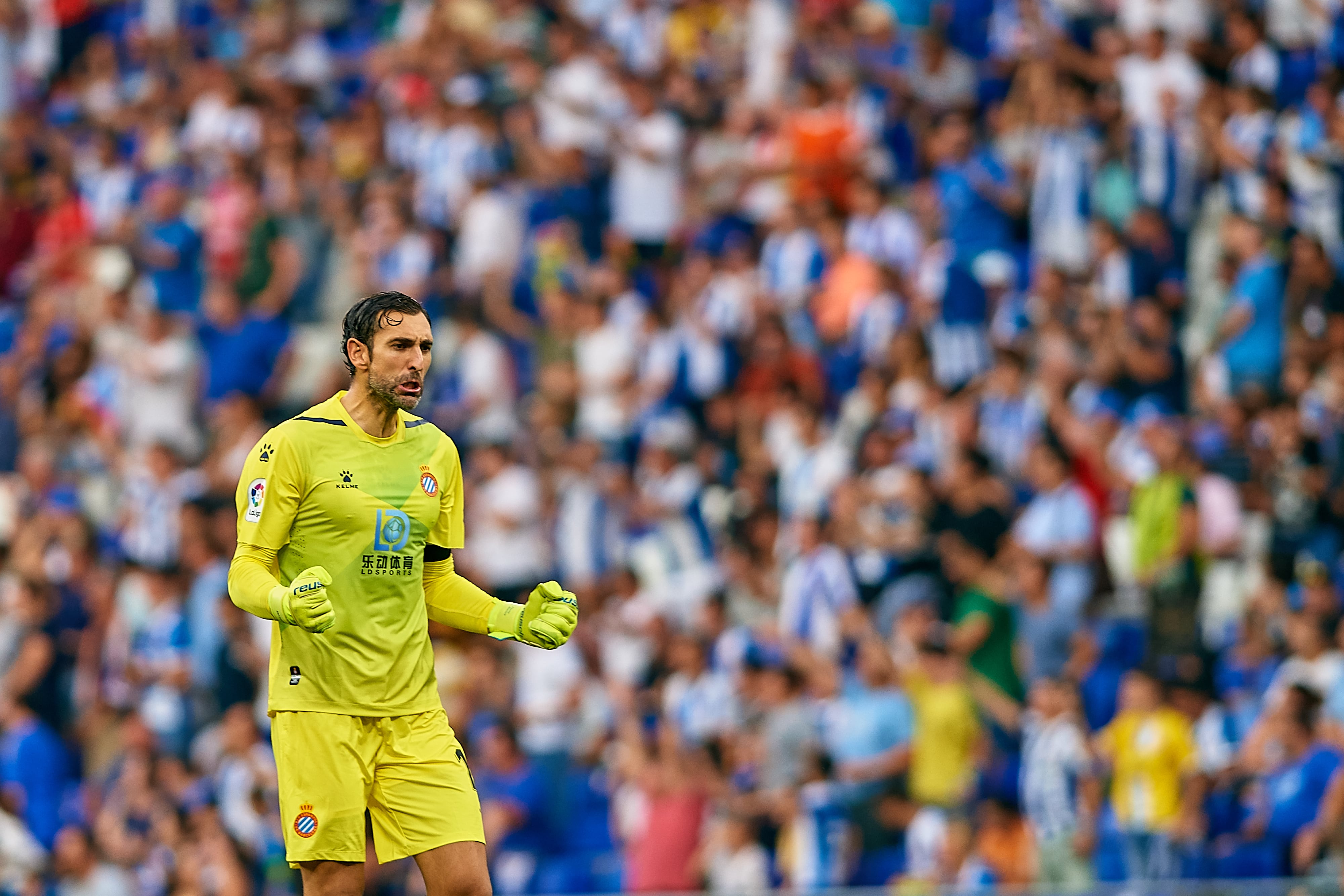 Diego López, durante un partido con el RCD Espanyol