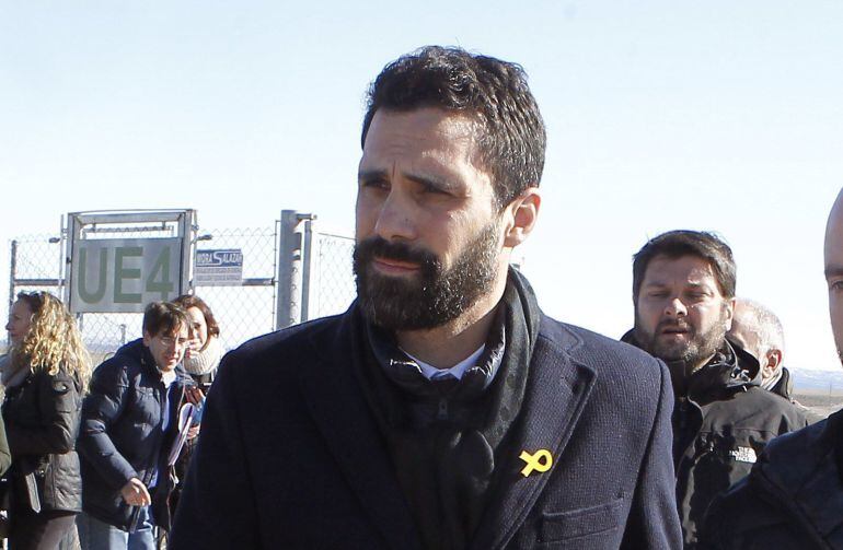 Roger Torrent, després de sortir de la presó madrilenya d'Estremera