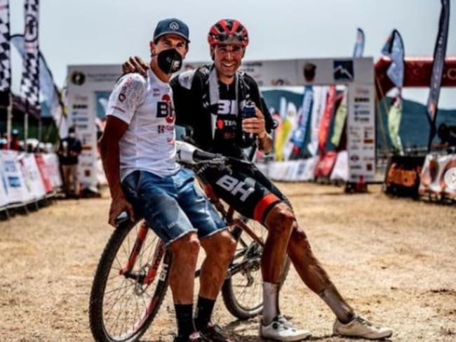 Carlos Coloma y David Valero al término de una carrera