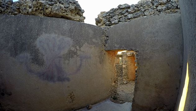 Interior del refugio.