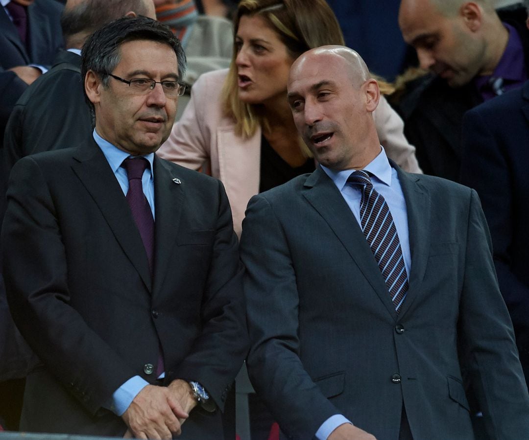 Bartomeu, junto a Luis Rubiales, en una imagen de archivo