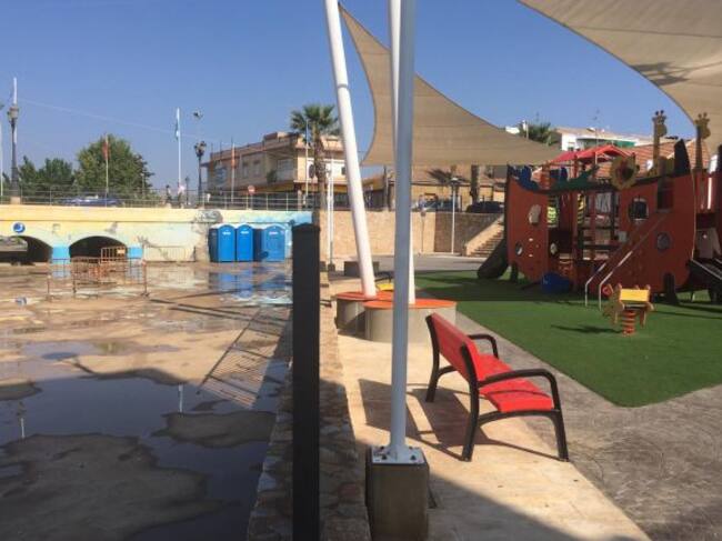 El tanque de tormentas se encuentra al lado del parque infantil José Carrasco
