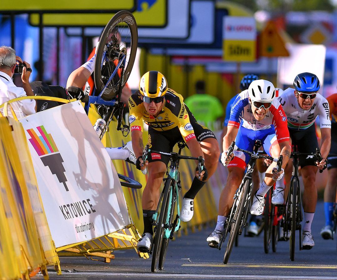 Groenewegen y el momento del accidente con Jakobsen en el Tour de Polonia