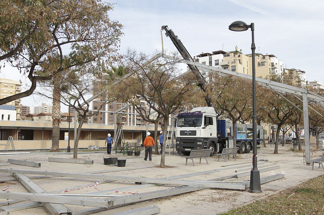 Preparativos del Mesón del vino en años anteriores