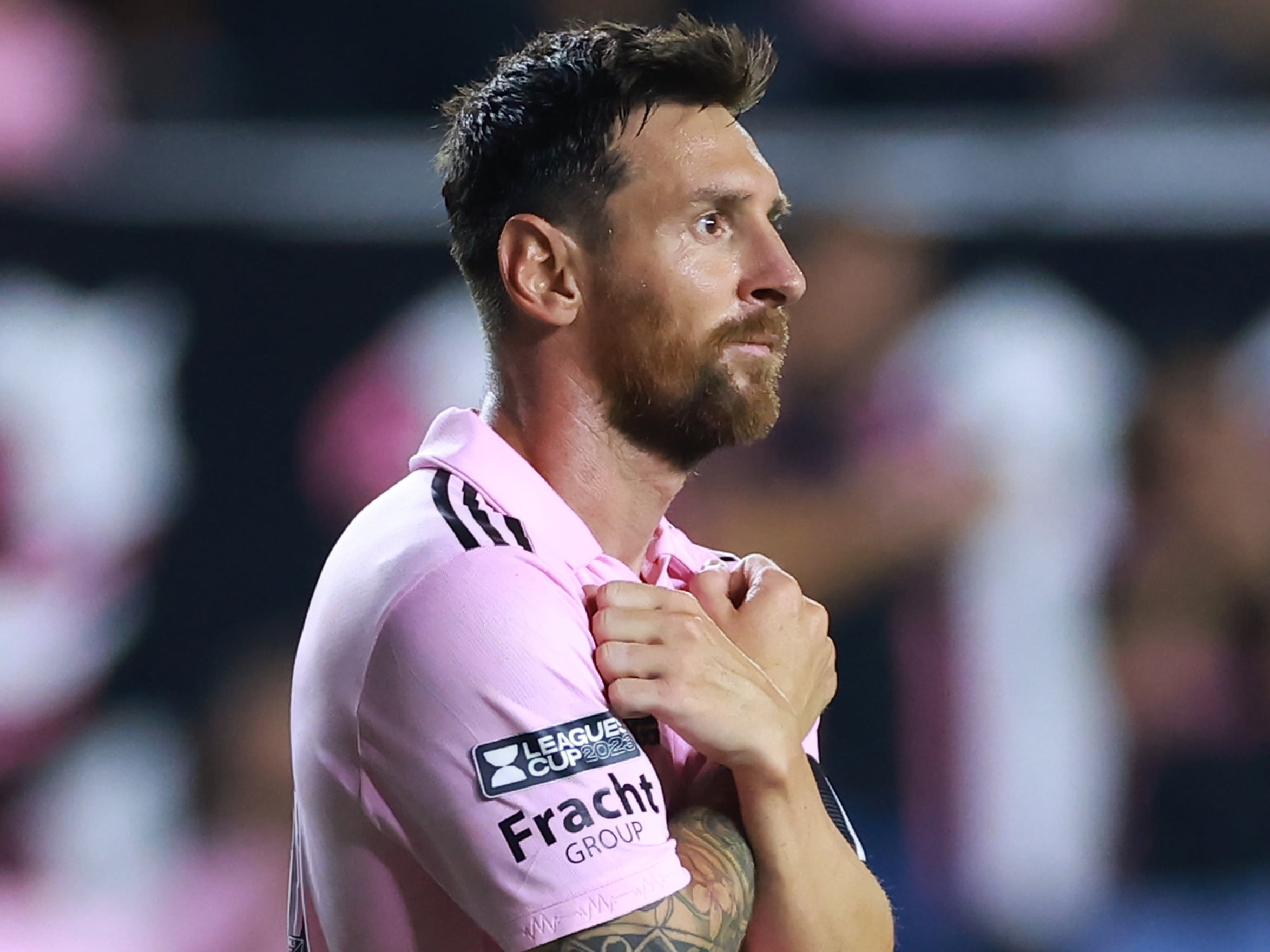 Leo Messi celebra su gol ante el Orlando City