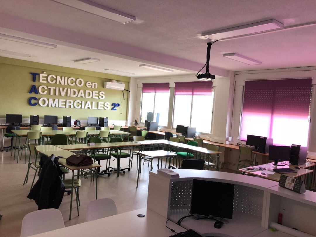 Una de las aulas del Centro Integrado de Formación Profesional de Medina del Campo