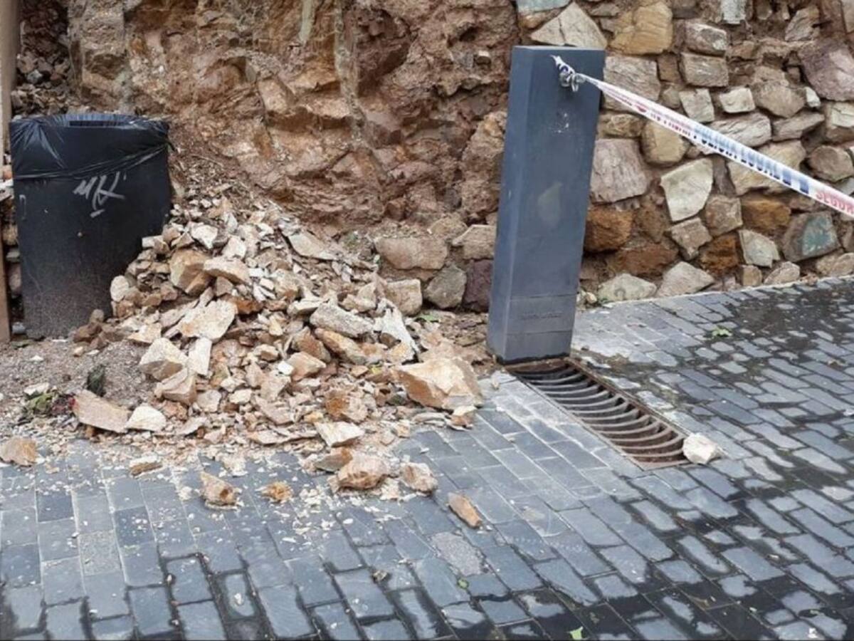 Desprendimientos en el cerro de la Concepción con motivo de las últimas lluvias
