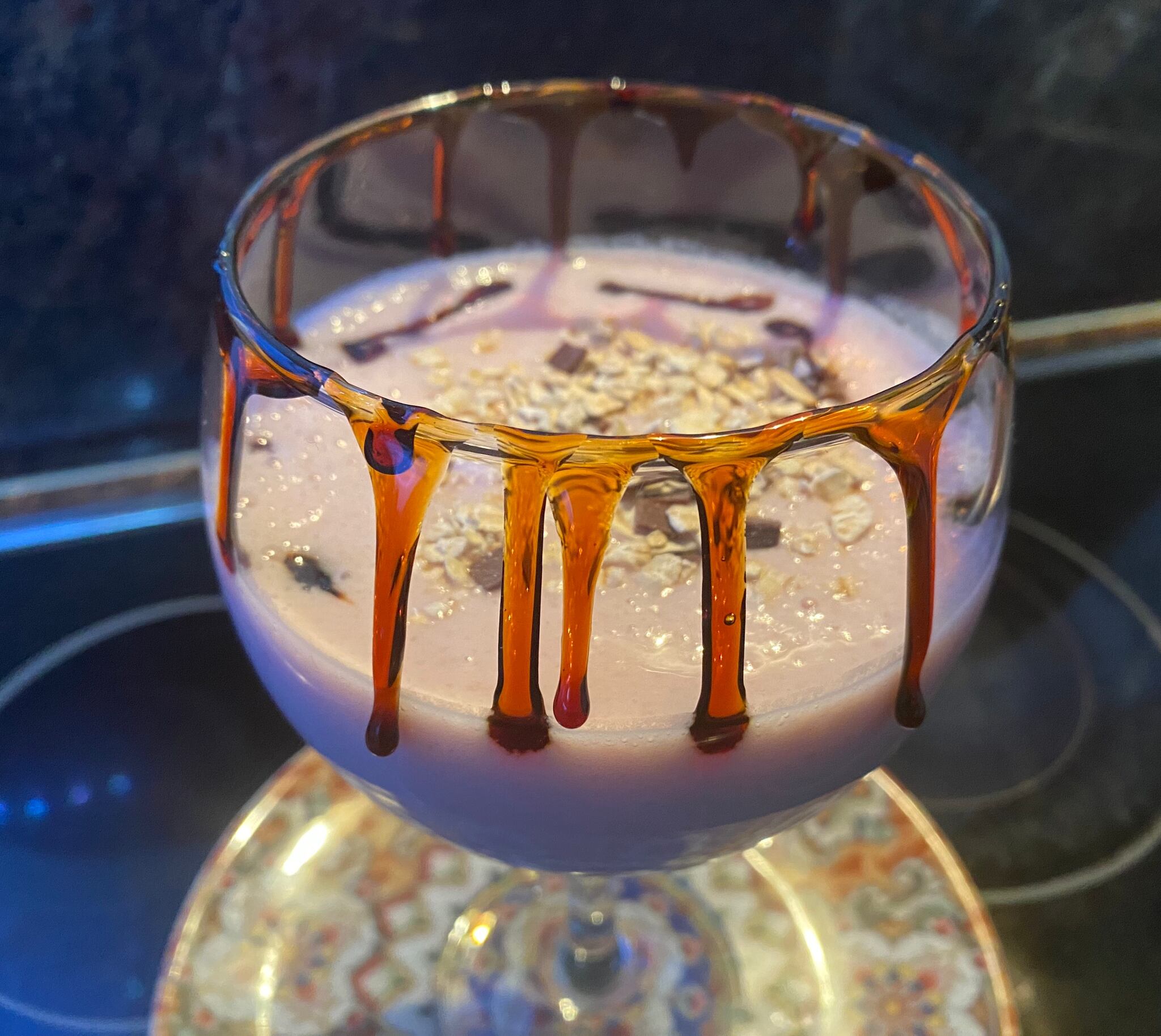 Batido de frutas, yogurt y avena.