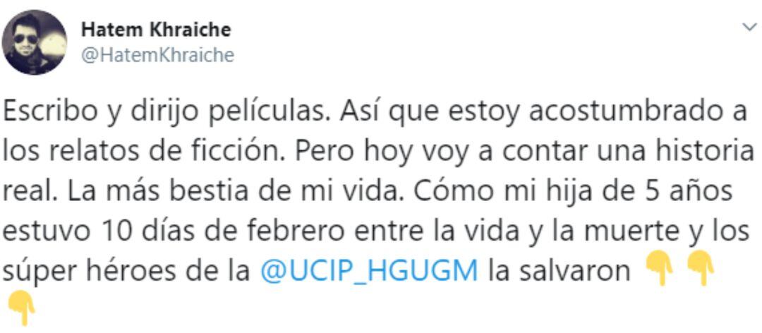 Un padre cuenta la historia de cómo salvaron a su hija en la UCI.