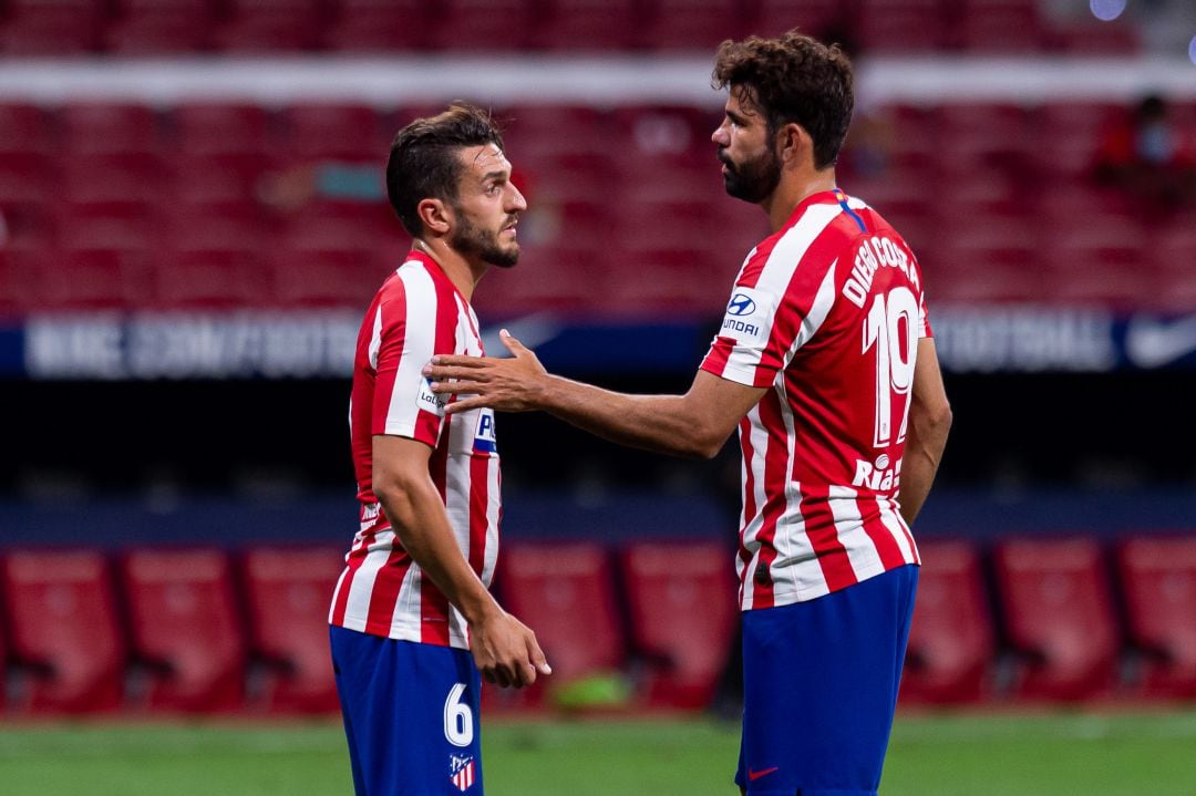 Koke Resurrección y Diego Costa con el Atlético de Madrid