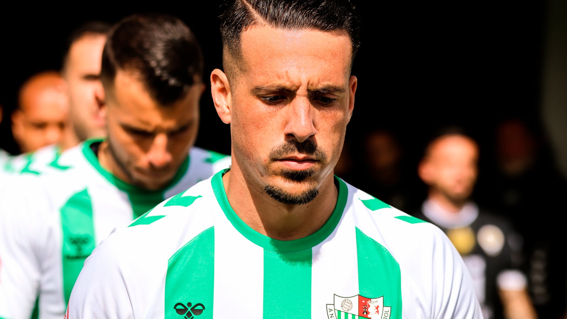 Iván Rodríguez, justo antes del partido entre el Antequera y el Alcorcón