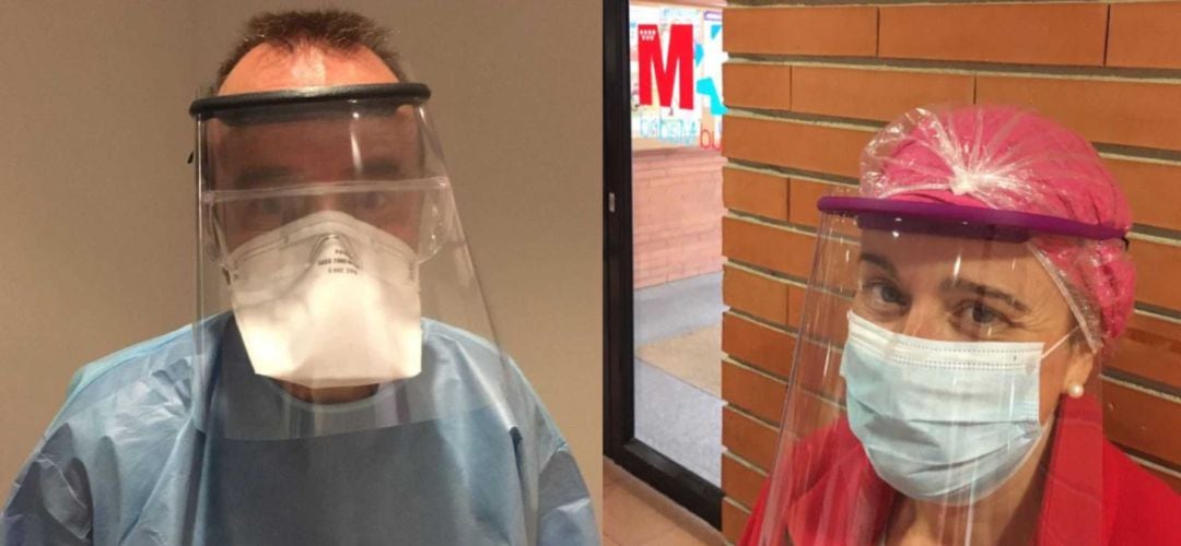 Pantallas-visera creadas con impresoras 3D