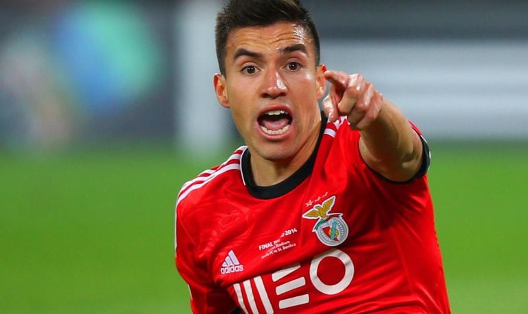 El futbolista argentino del Benfica Nico Gaitán.