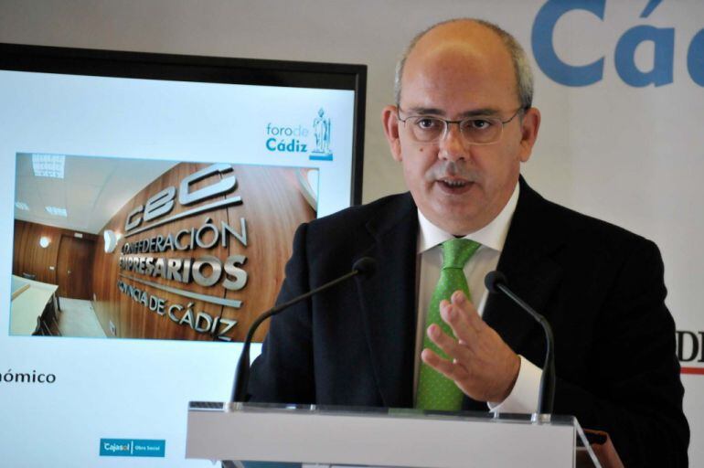 El presidente de la Confederación de Empresarios de Cádiz, Javier Sánchez Rojas