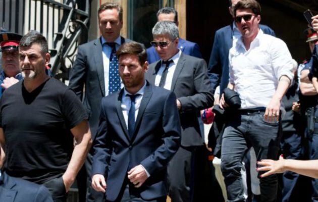 Leo Messi a la salida del juicio en la Audiencia Provincial de Barcelona