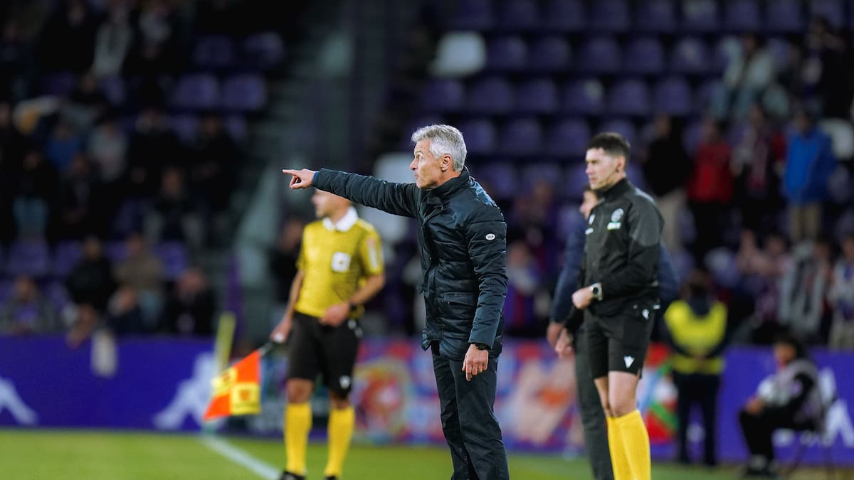 Fran Escribá entrenador del Real Valladolid, en la previa ante el Andorra