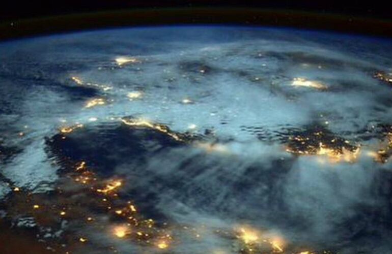 España, vista desde la Estación Espacial Internacional.