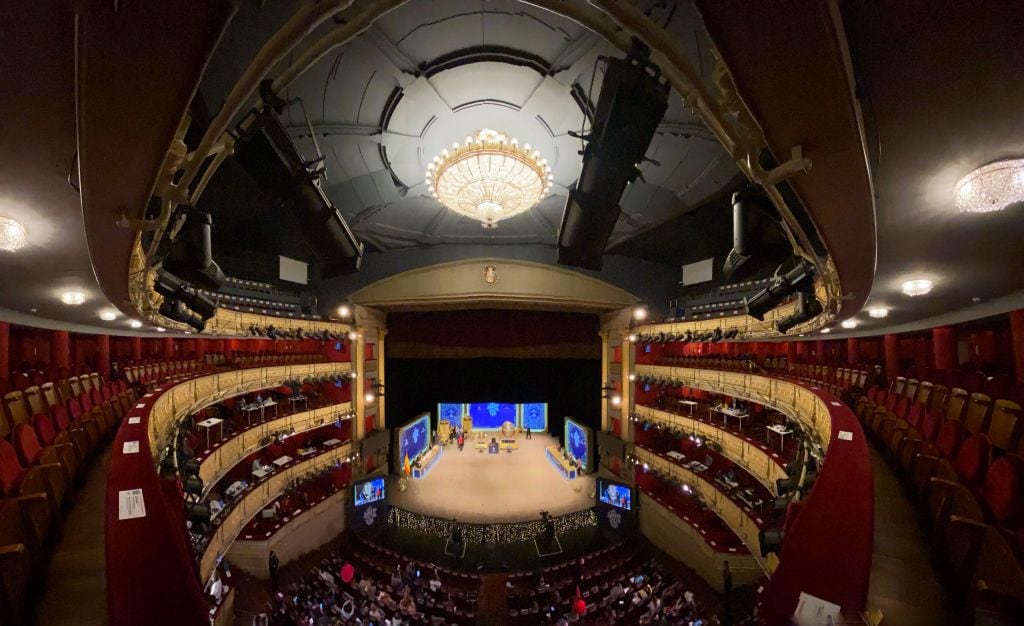 El Teatro Real, durante el día del Sorteo de la Lotería de Navidad.