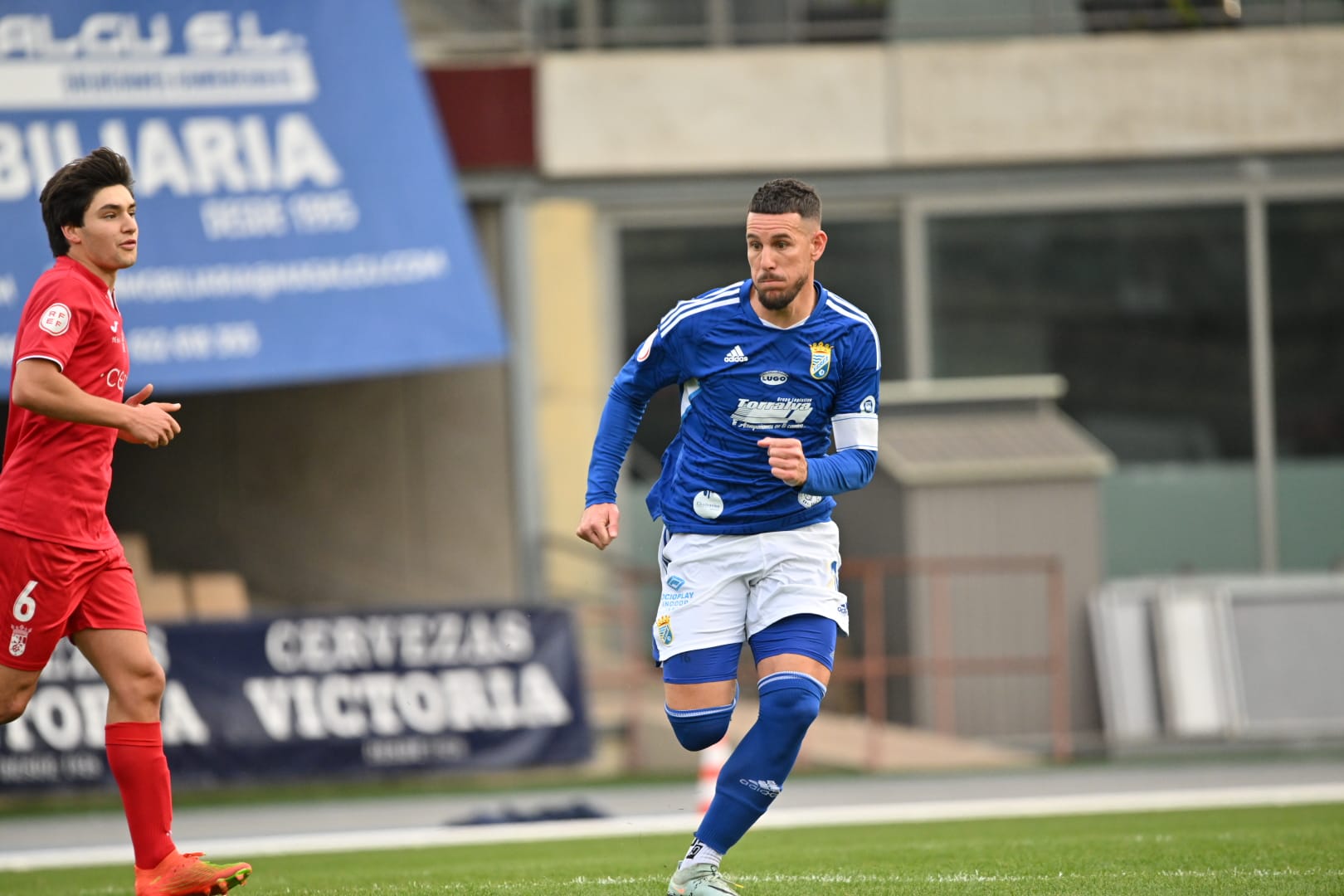 Álvaro rey durante el partido ante el filial del Ceuta