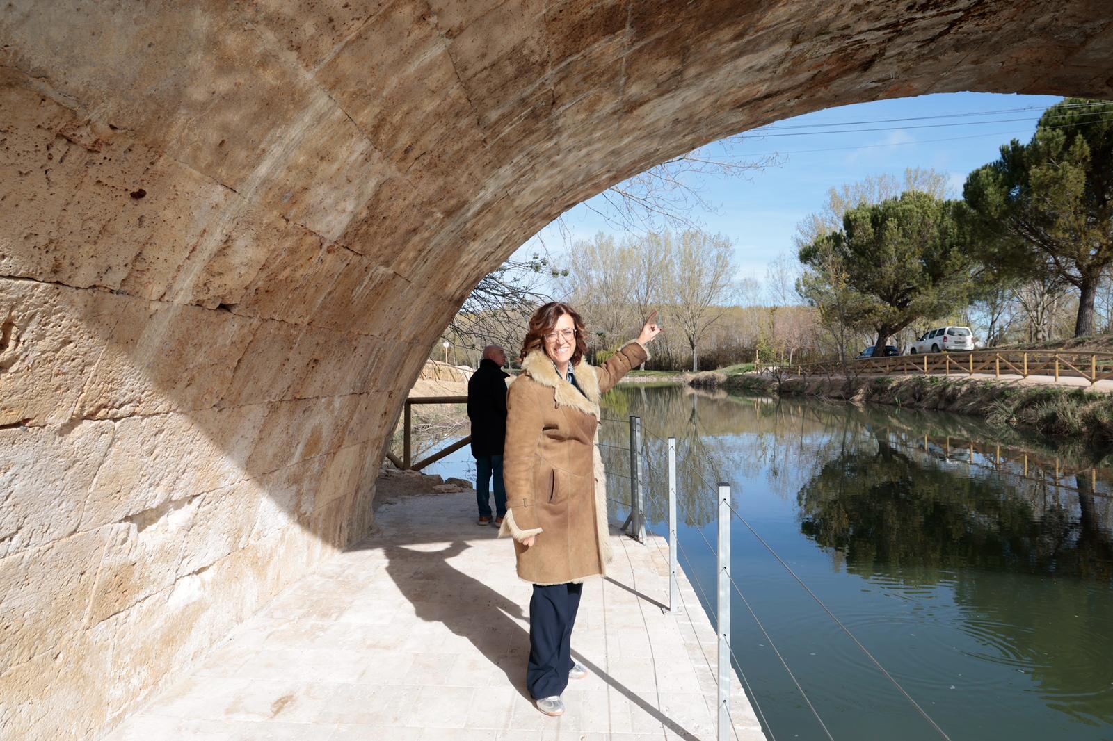 La presidenta de la Diputación en la zona de actuación