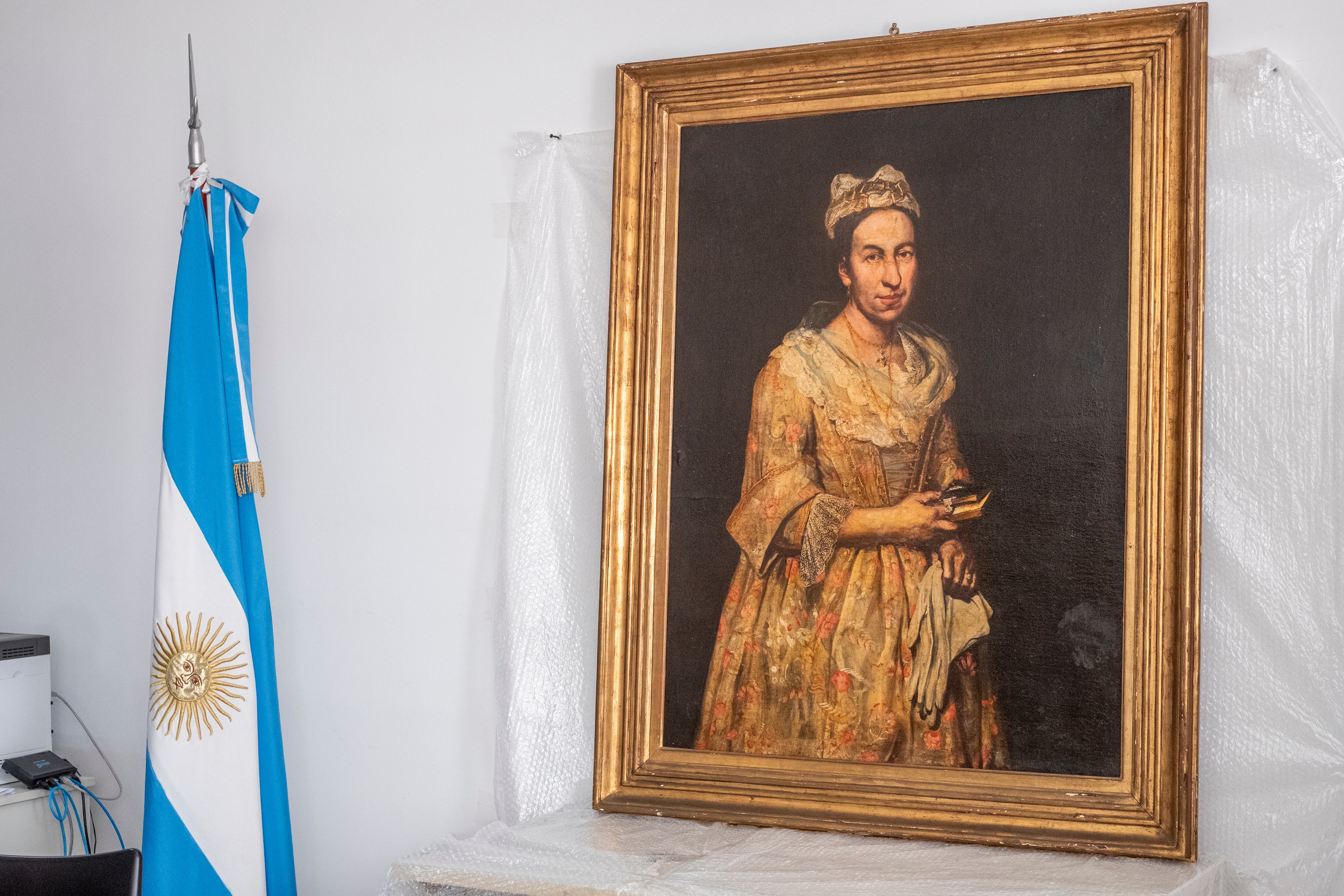 Fotografía del cuadro &#039;Retrato de una dama&#039; este miércoles, en Mar del Plata (Argentina).