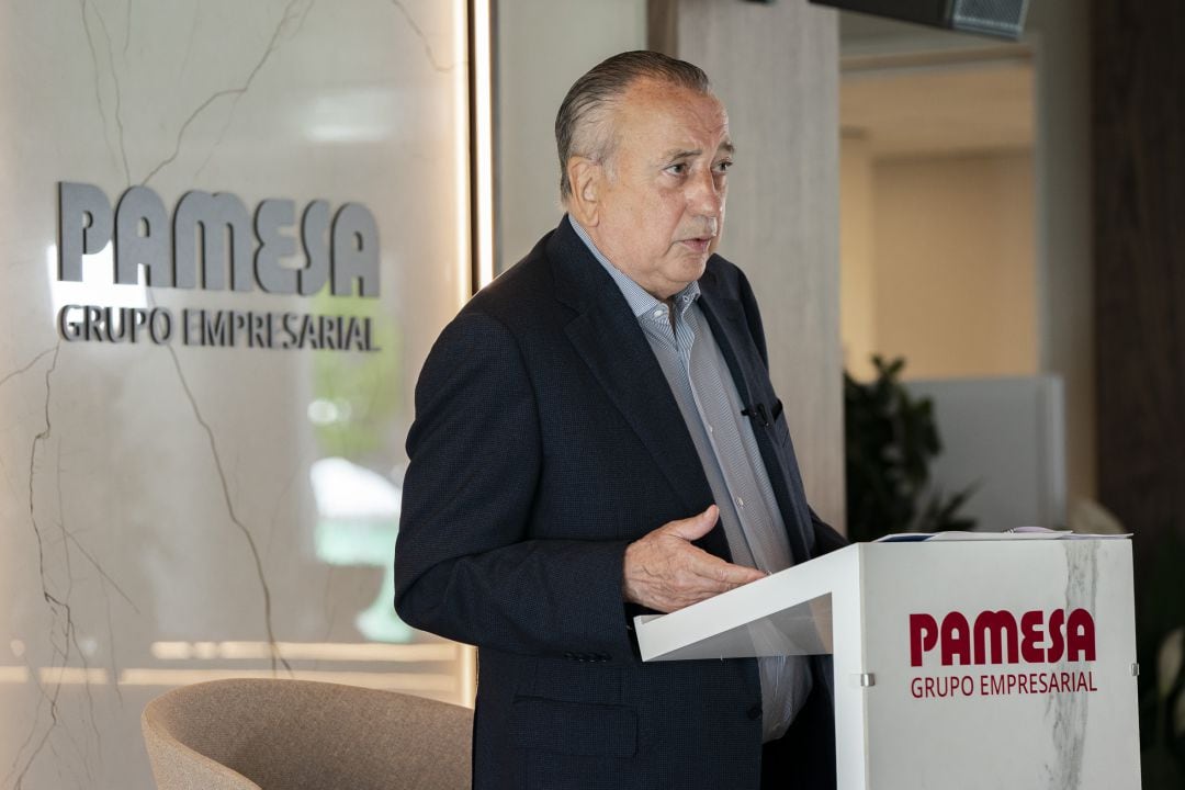 El presidente del Grupo Empresarial Pamesa, Fernando Roig, en la rueda de prensa sopre la cuenta de resultados del año 2020