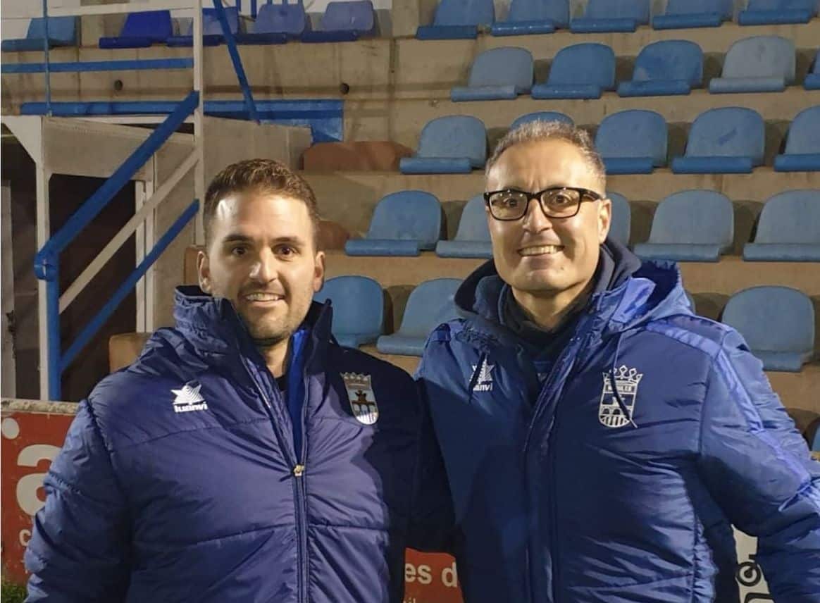 Santiago García y Arturo Guerra, antes de su primera sesión al frente del Náxara / Náxara CD