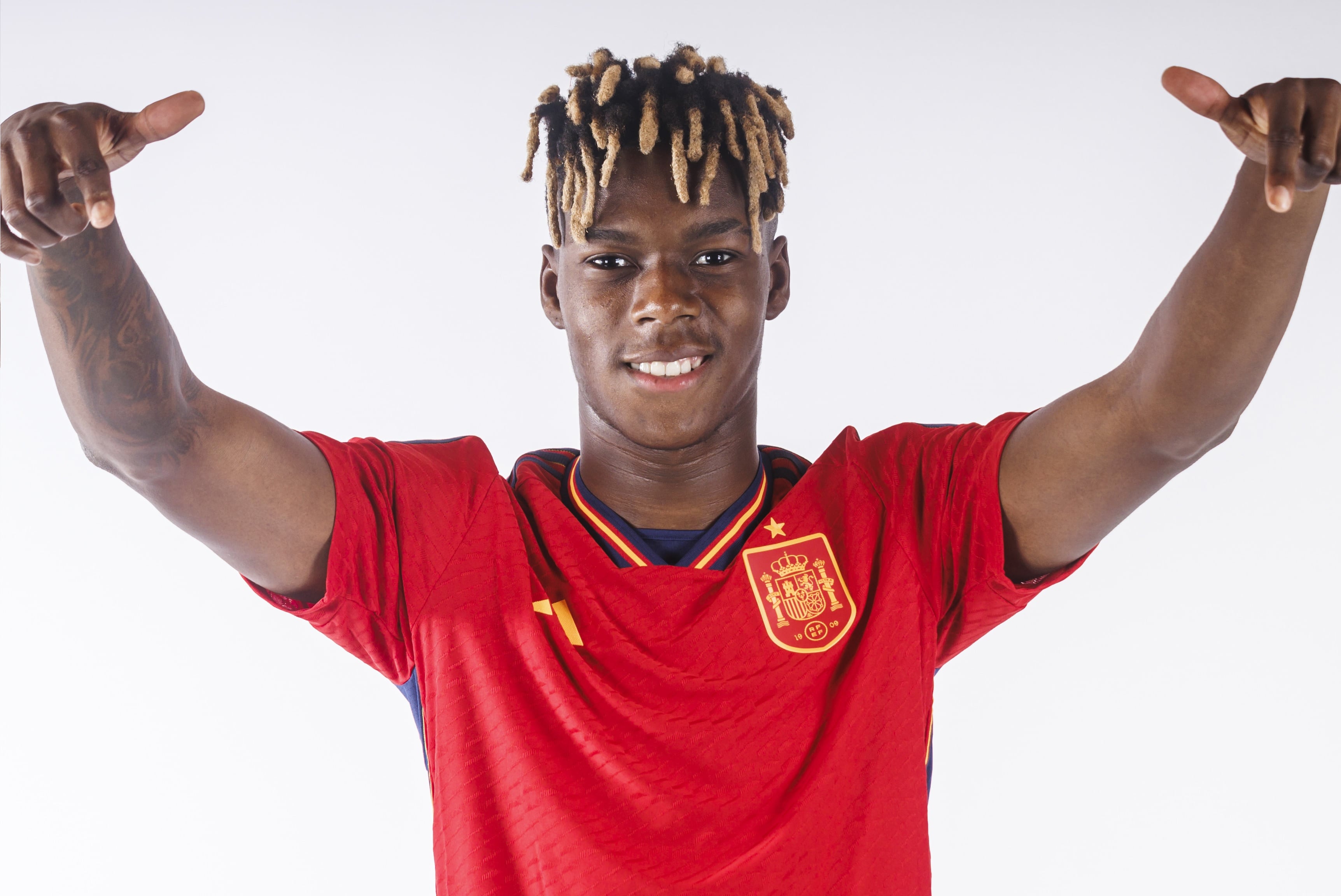 Nico Williams, en su primer día como internacional absoluto con España