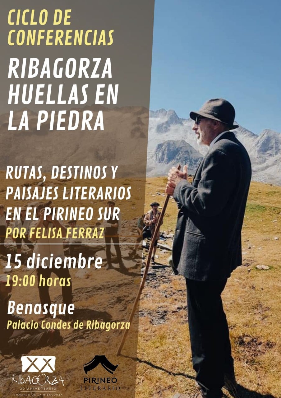 Cartel última conferencia ciclo &quot;Ribagorza, huellas en las piedras&quot;