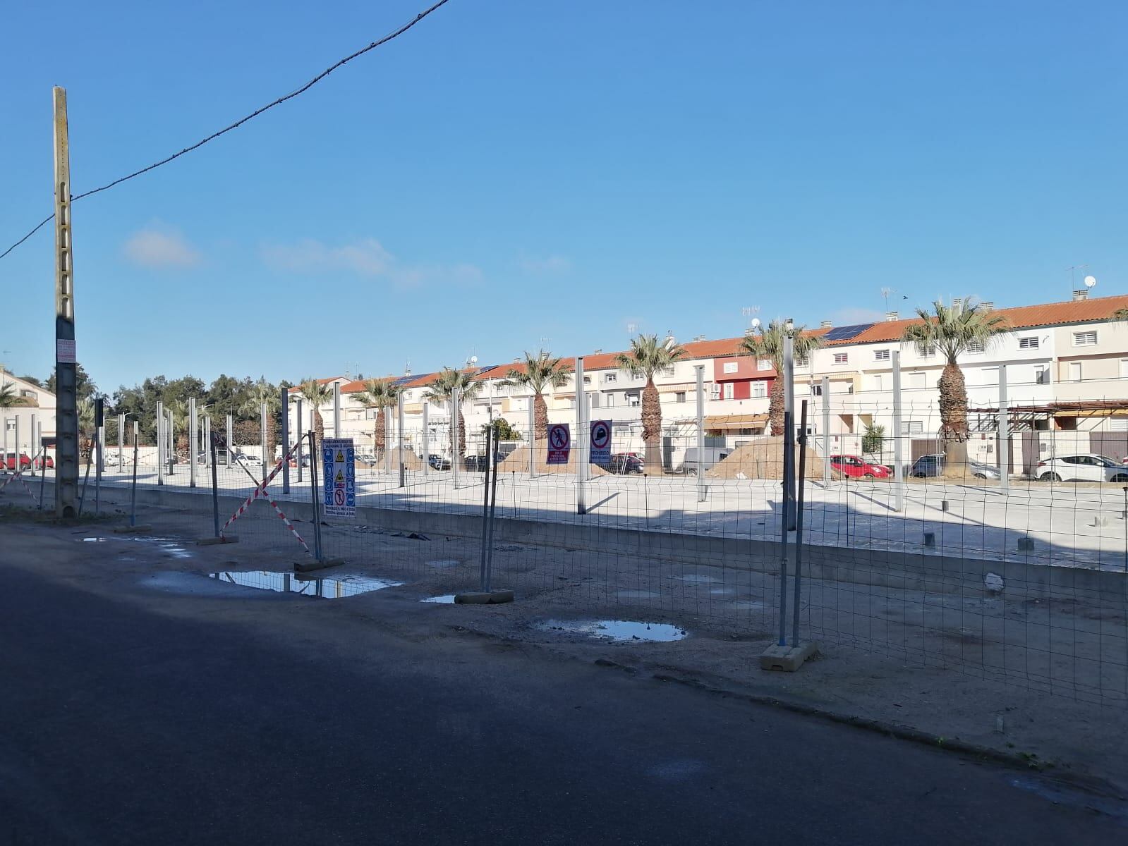 Estado de las obras del Centro Infantil en la calle Pablo Ruiz Picasso