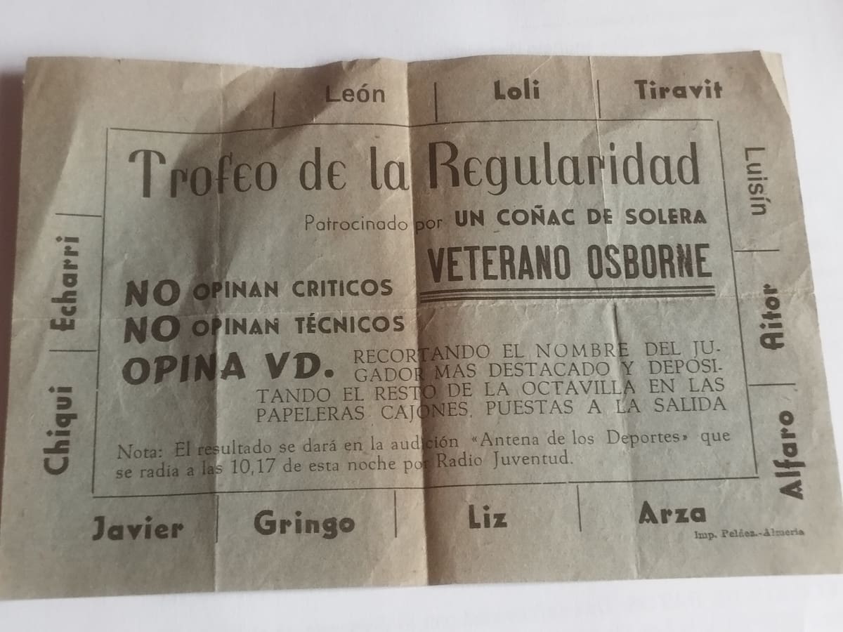 El Almería ya tuvo ‘redes sociales’ en los 60