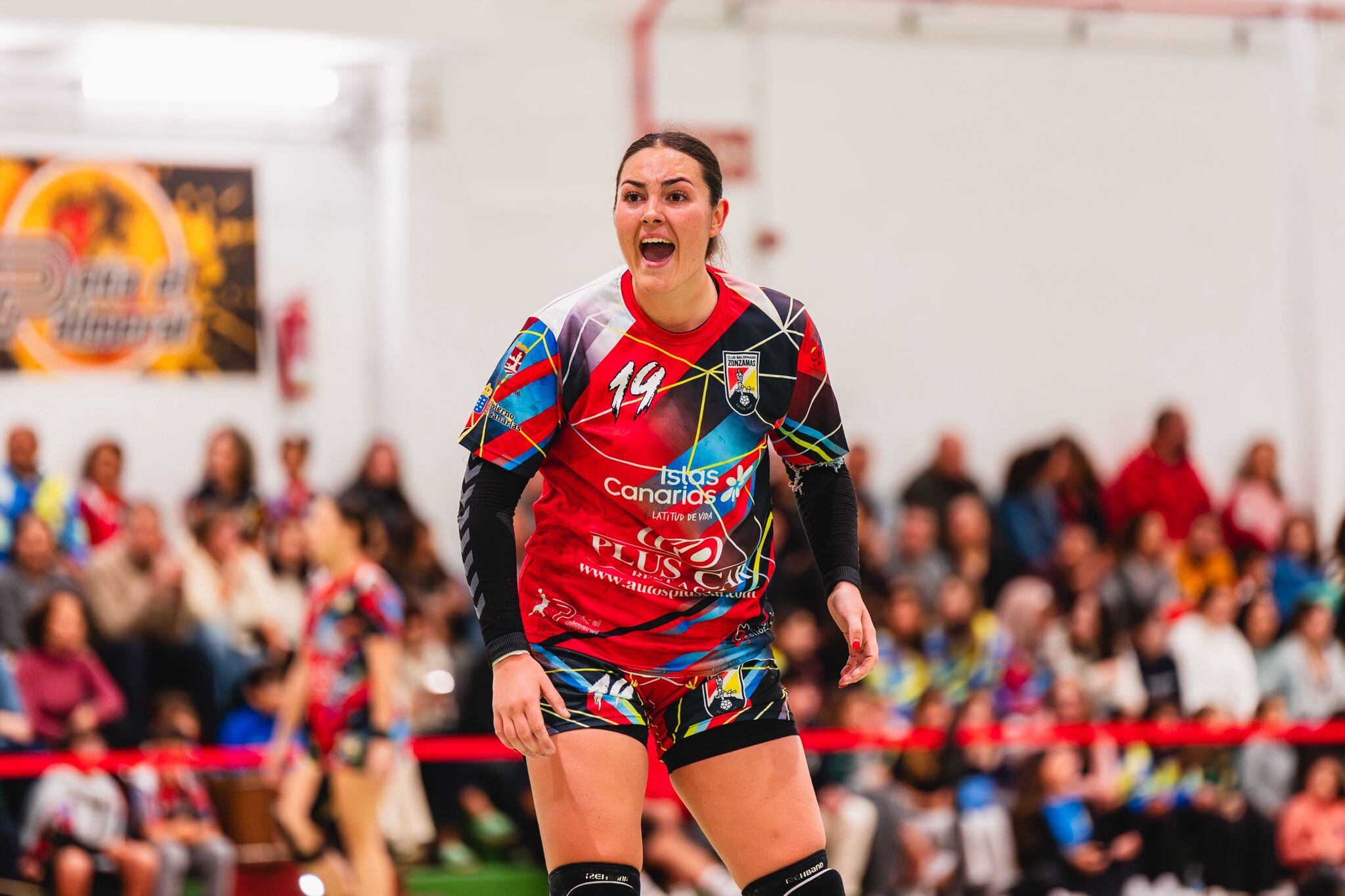 Irene Botella durante un partido del Zonzamas Plus Car Lanzarote.
