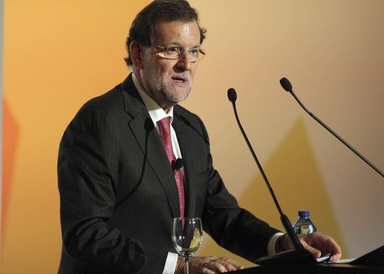 El presidente del Gobierno, Mariano Rajoy, durante su intervención en el acto de clausura del XVII Congreso de la Empresa Familiar.