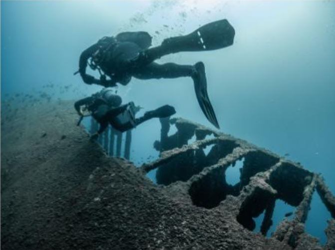 Uno de los integrantes de la Unidad de Buceo de Canarias.