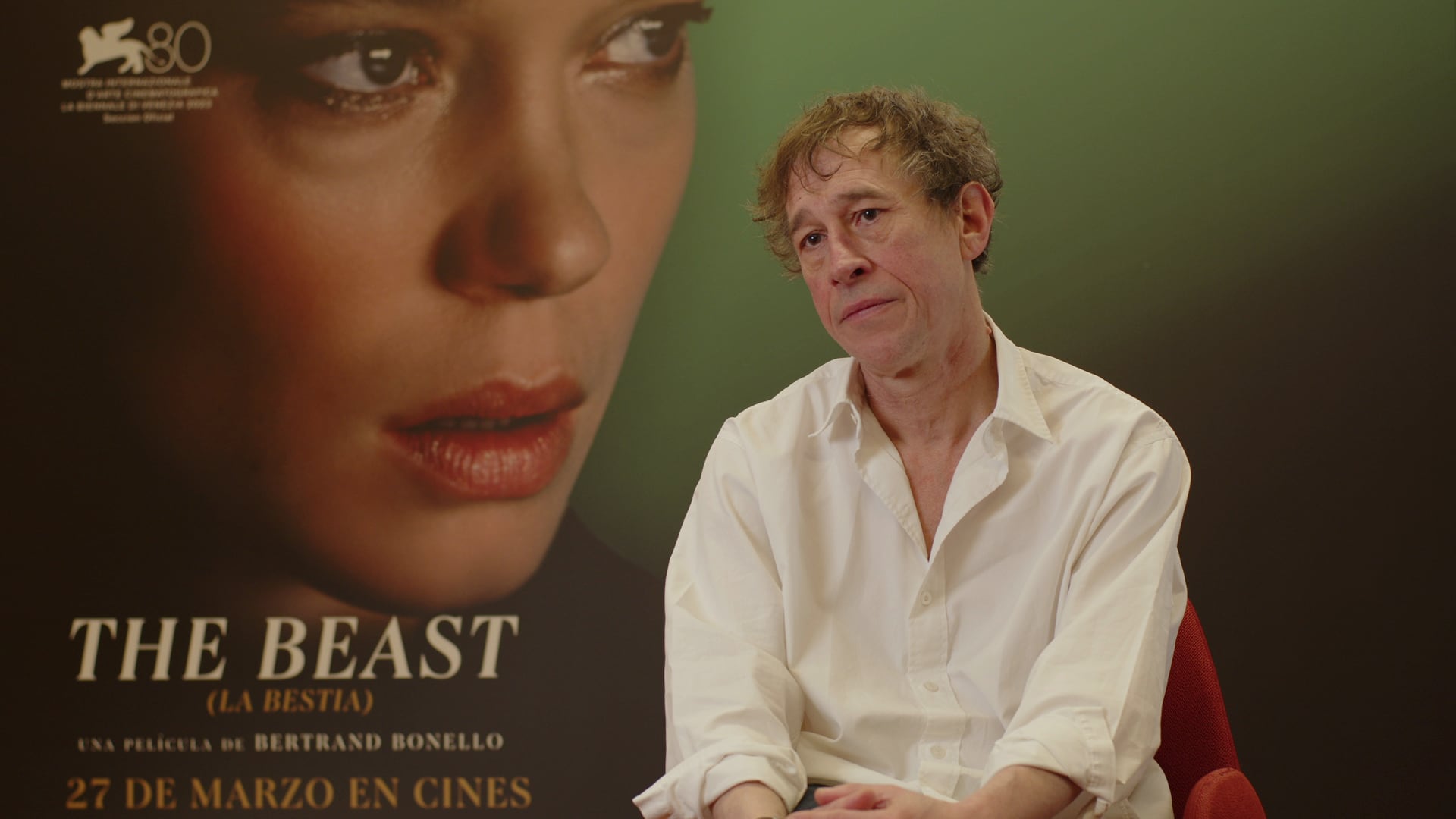 El director francés Bertrand Bonello durante la entrevista con la Cadena SER