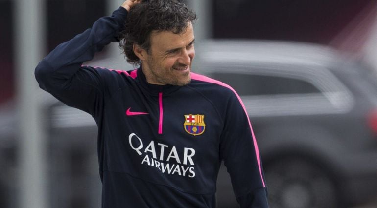 El entrenador del F.C. Barcelona, Luis Enrique Martínez