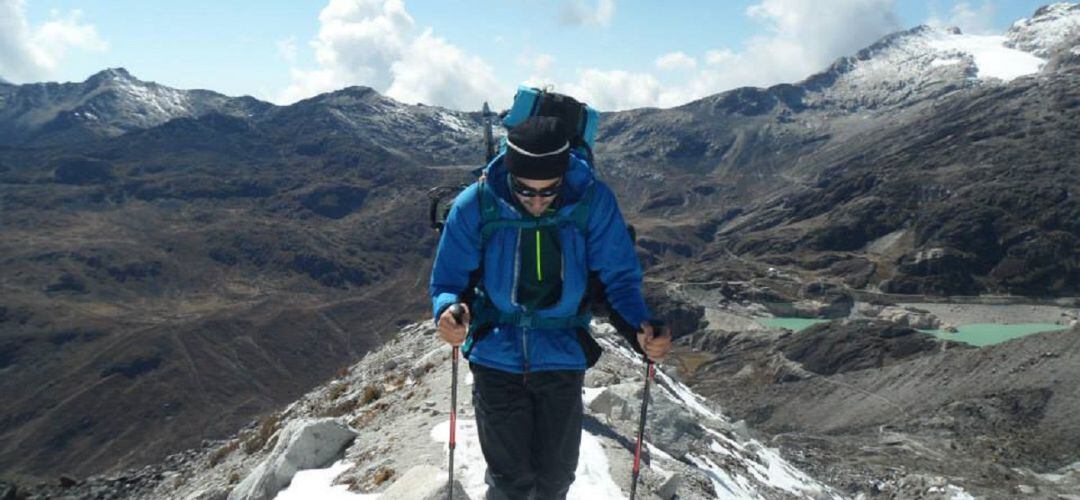 Luis Hernanz en su aventura en Los Alpes