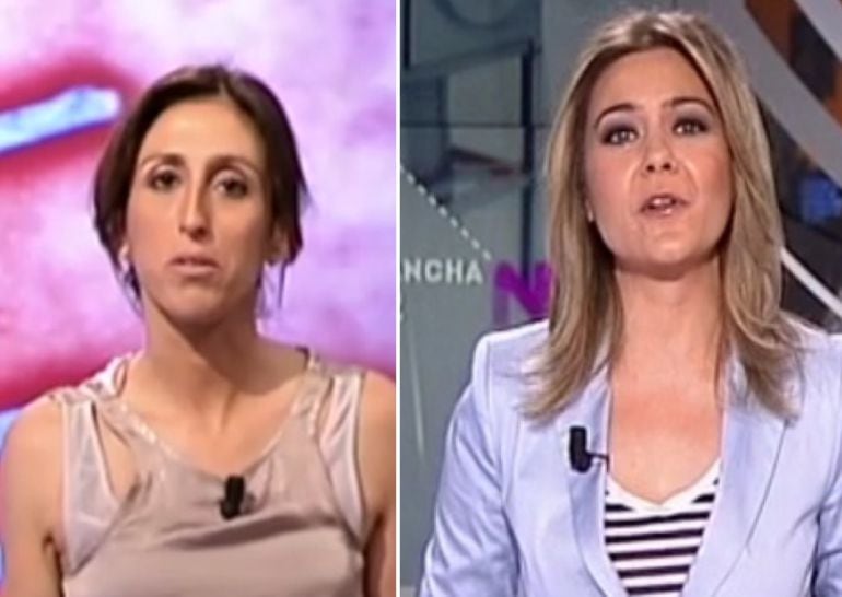 Yolanda Guirado y Victoria Vigón en directo en la televisión autonómica.