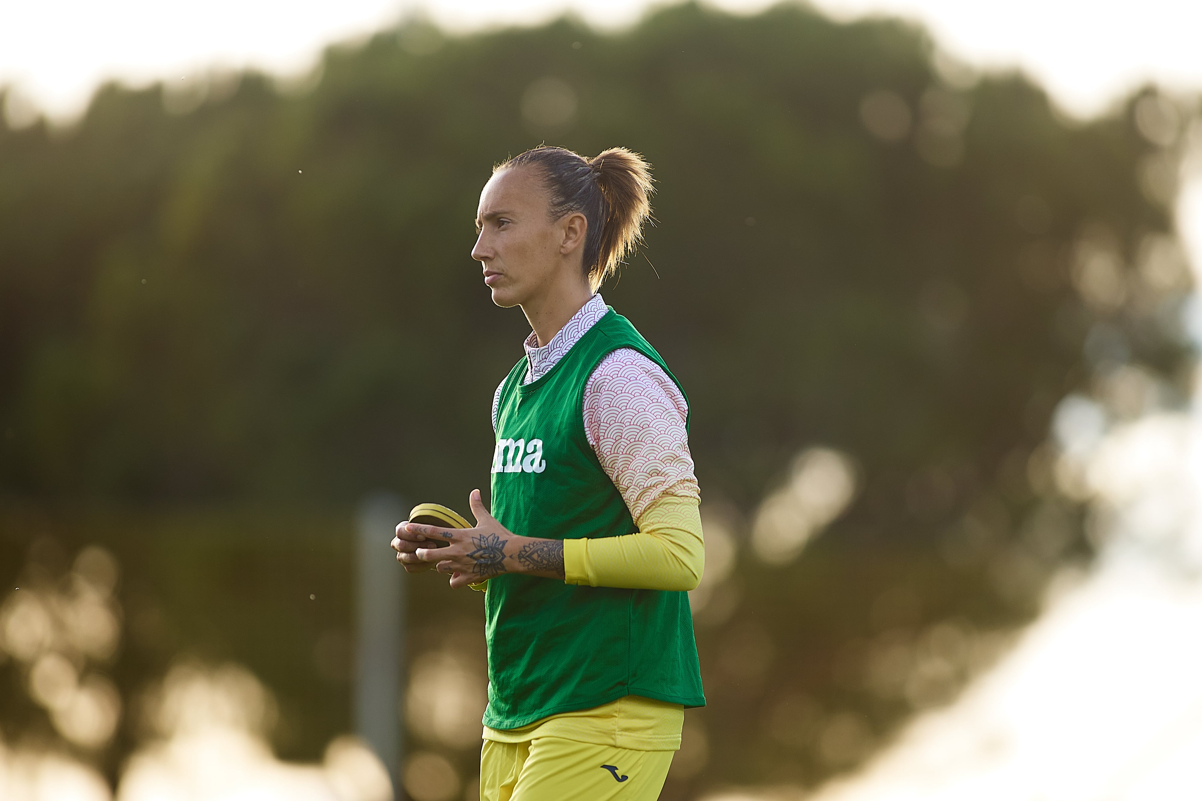 Virginia Torrecilla, durante uno de sus partidos con el Villarreal. (David Aliaga/NurPhoto via Getty Images)