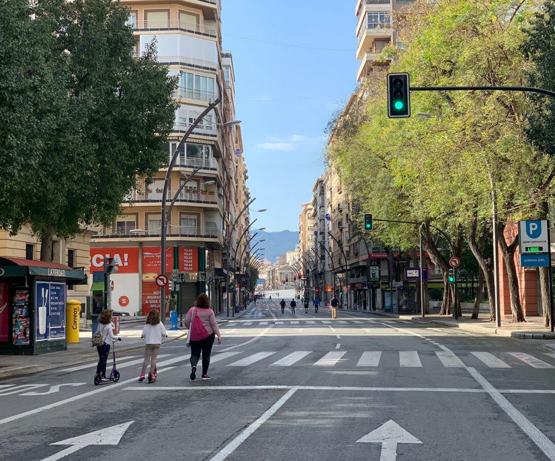 La Gran Vía de Murcia, domingo 26 de abril