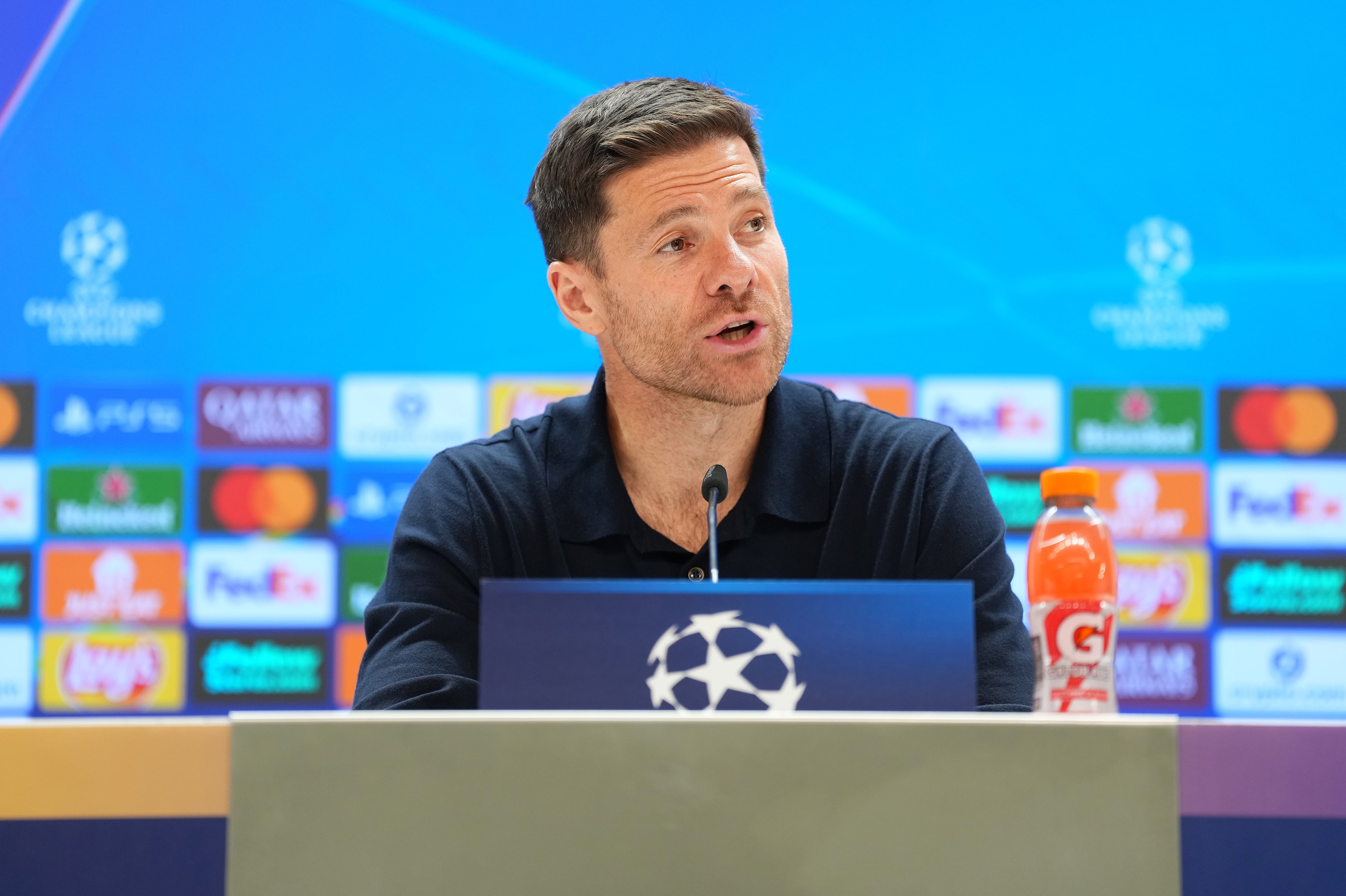 Xabi Alonso, durante la rueda de prensa tras el partido ante el Manchester City