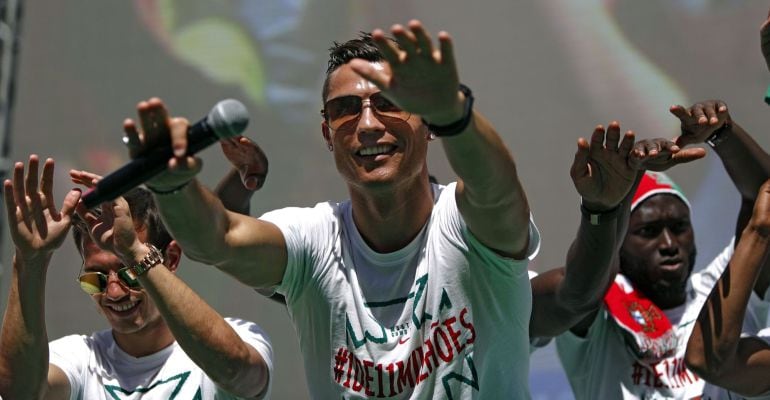 Cristiano Ronaldo lideró las celebraciones en Portugal