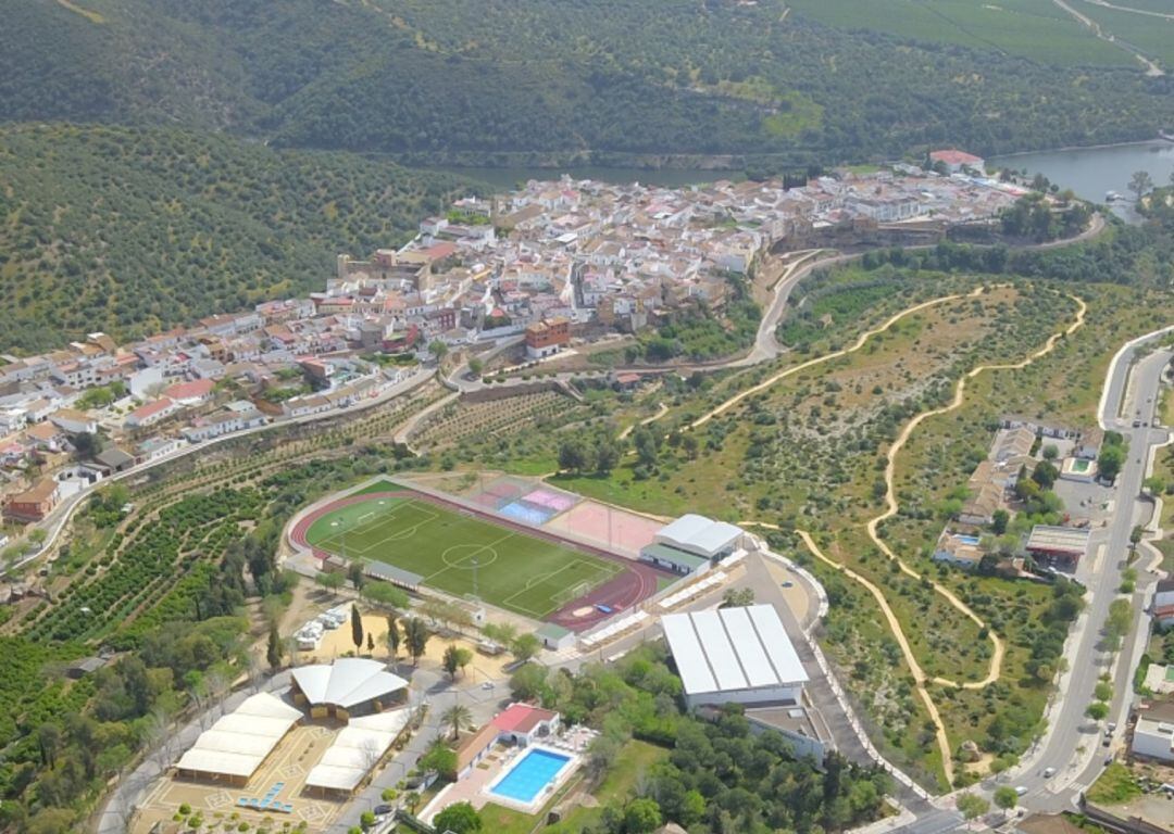 Vista aérea de las instalacioens.