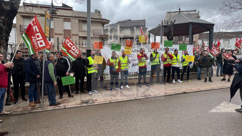 Una de las concentraciones llevadas a cabo por CCOO en Jódar. Foto de archivo.