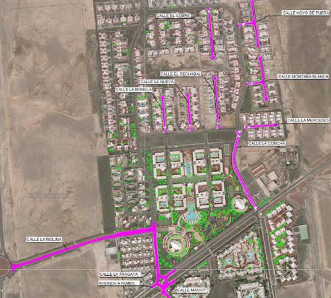 Mapa de las actuaciones previstas.